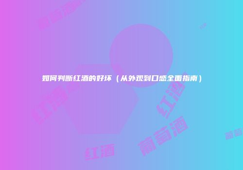 如何判断红酒的好坏（从外观到口感全面指南）