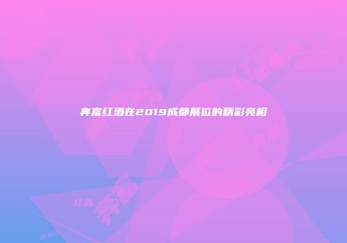 奔富红酒在2019成都展位的精彩亮相