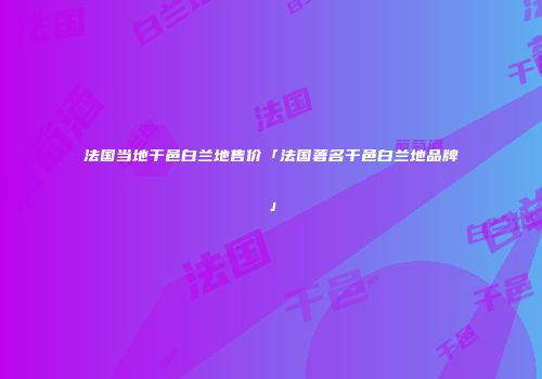 法国当地干邑白兰地售价「法国著名干邑白兰地品牌」