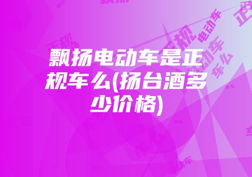 飘扬电动车是正规车么(扬台酒多少价格)