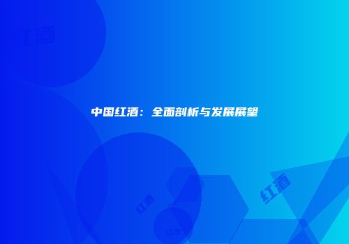 中国红酒：全面剖析与发展展望