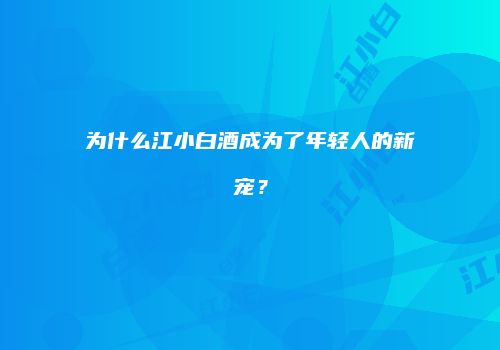 为什么江小白酒成为了年轻人的新宠？