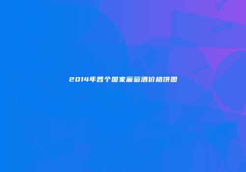 2014年各个国家葡萄酒价格饼图