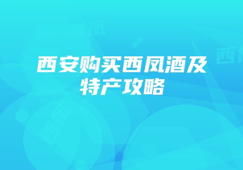 西安购买西凤酒及特产攻略