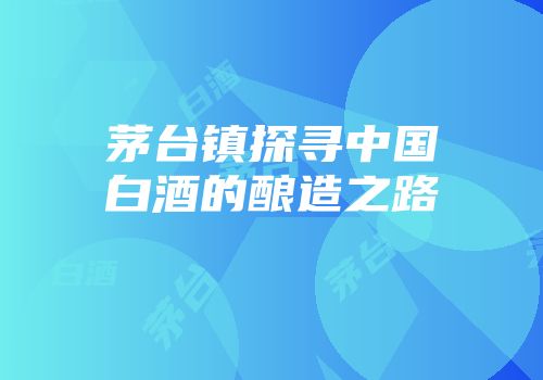 茅台镇探寻中国白酒的酿造之路