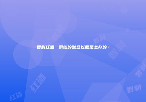 智利红酒一颗树的酿造过程是怎样的？