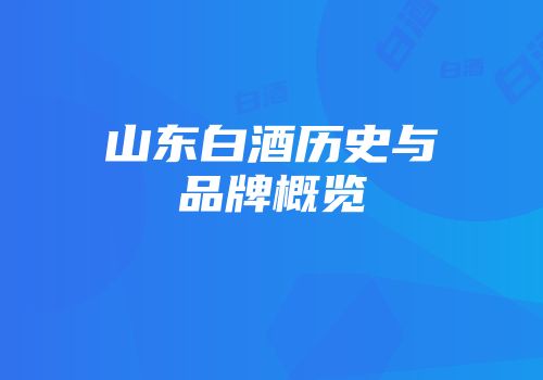 山东白酒历史与品牌概览