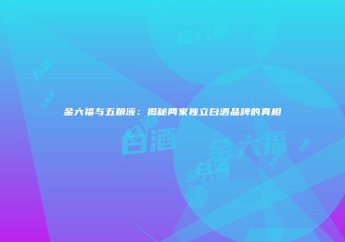 金六福与五粮液：揭秘两家独立白酒品牌的真相