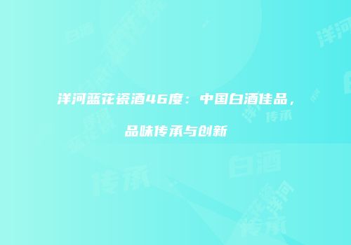 洋河蓝花瓷酒46度：中国白酒佳品，品味传承与创新