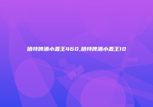 哈特啤酒小麦王460,哈特啤酒小麦王10