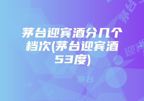 茅台迎宾酒分几个档次(茅台迎宾酒53度)