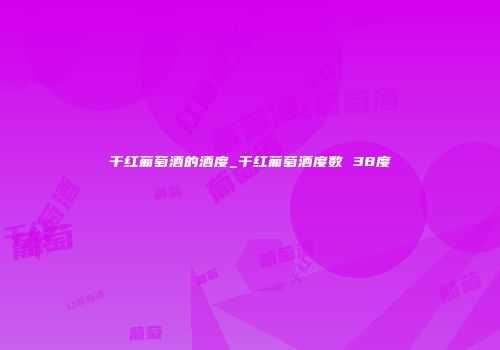干红葡萄酒的酒度_干红葡萄酒度数 38度