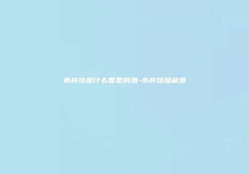 水井坊是什么香型的酒-水井场珍藏酒