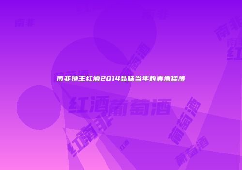 南非狮王红酒2014品味当年的美酒佳酿
