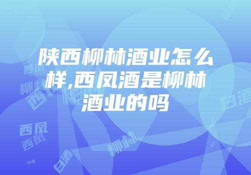 陕西柳林酒业怎么样,西凤酒是柳林酒业的吗
