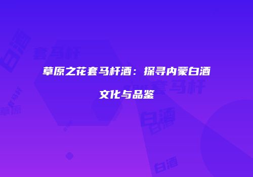 草原之花套马杆酒：探寻内蒙白酒文化与品鉴