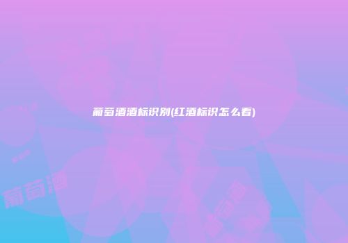 葡萄酒酒标识别(红酒标识怎么看)