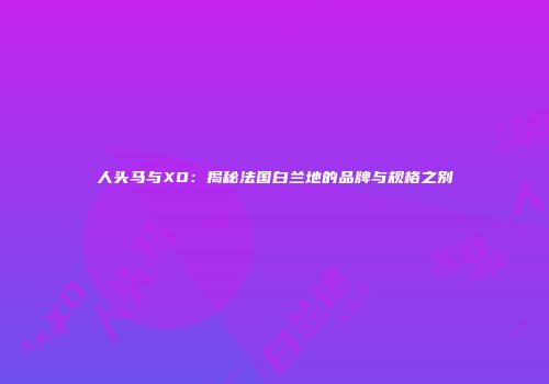 人头马与XO：揭秘法国白兰地的品牌与规格之别