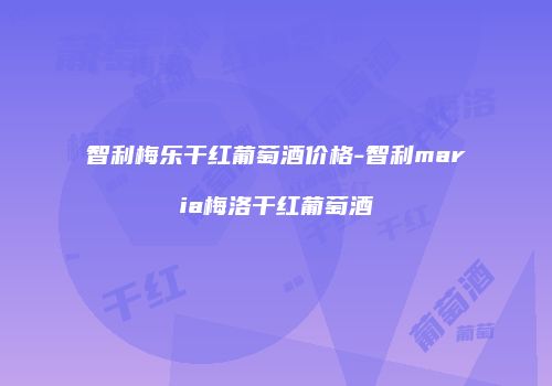 智利梅乐干红葡萄酒价格-智利maria梅洛干红葡萄酒
