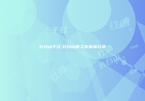 长白山干红,长白山唯之友蓝莓红酒