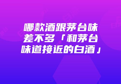 哪款酒跟茅台味差不多「和茅台味道接近的白酒」