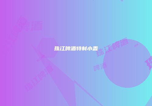 珠江啤酒特制小麦