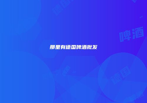 那里有德国啤酒批发