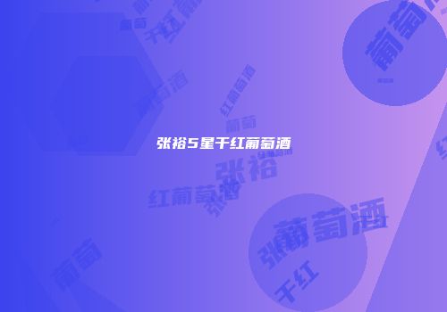 张裕5星干红葡萄酒