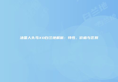 法国人头马XO白兰地解析：特性、价格与区别