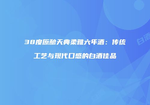38度原酿天典柔雅六年酒：传统工艺与现代口感的白酒佳品