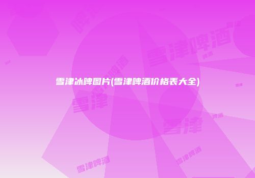 雪津冰啤图片(雪津啤酒价格表大全)