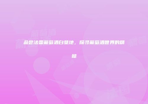品尝法国葡萄酒白垦地，探寻葡萄酒世界的精髓