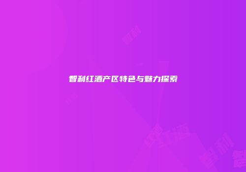 智利红酒产区特色与魅力探索