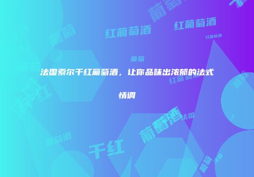 法国索尔干红葡萄酒，让你品味出浓郁的法式情调