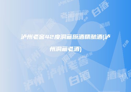 泸州老窖42度洞藏原酒精酿酒(泸州洞藏老酒)