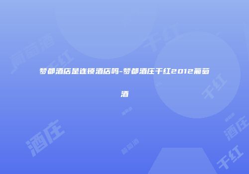 梦都酒店是连锁酒店吗-梦都酒庄干红2012葡萄酒