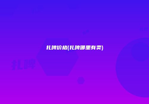 扎啤价格(扎啤哪里有卖)