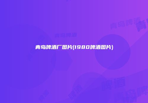 青岛啤酒厂图片(1980啤酒图片)