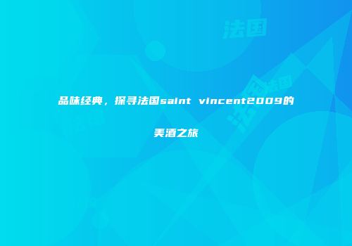 品味经典，探寻法国saint vincent2009的美酒之旅