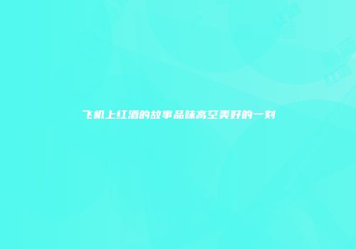 飞机上红酒的故事品味高空美好的一刻
