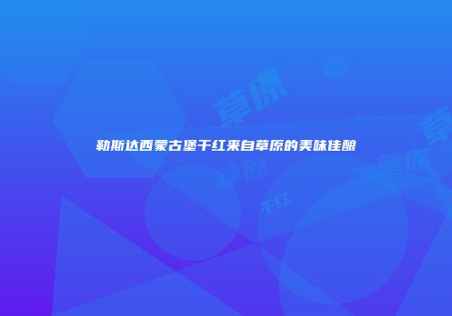勒斯达西蒙古堡干红来自草原的美味佳酿