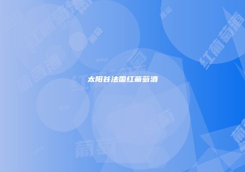 太阳谷法国红葡萄酒