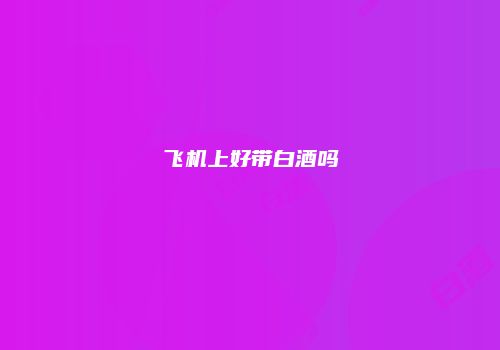 飞机上好带白酒吗