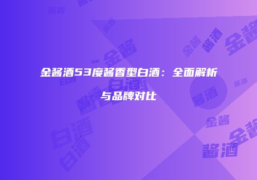金酱酒53度酱香型白酒：全面解析与品牌对比