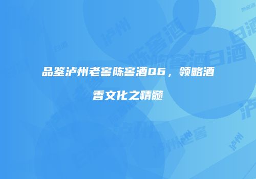 品鉴泸州老窖陈窖酒Q6，领略酒香文化之精髓