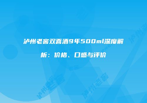 泸州老窖双喜酒9年500ml深度解析：价格、口感与评价