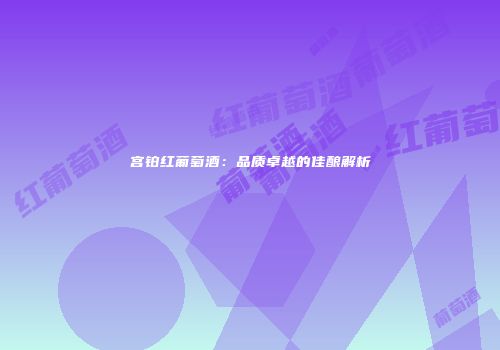 宫铂红葡萄酒：品质卓越的佳酿解析