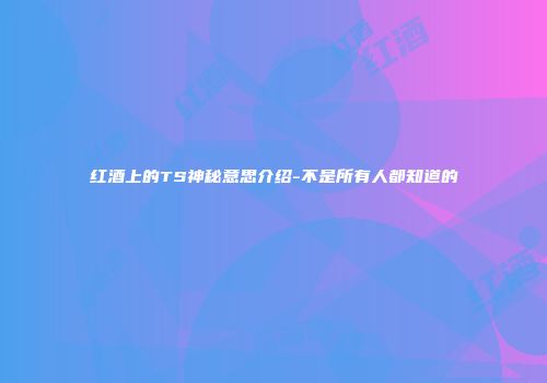 红酒上的TS神秘意思介绍-不是所有人都知道的