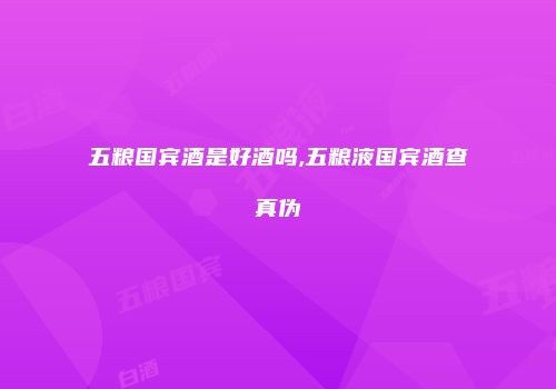 五粮国宾酒是好酒吗,五粮液国宾酒查真伪