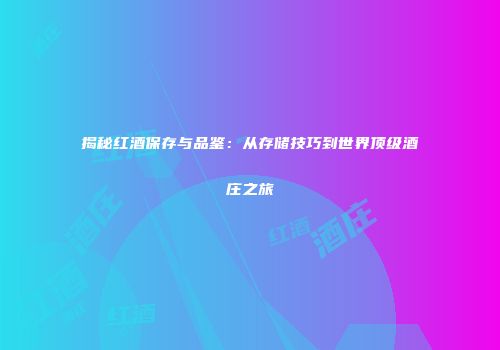 揭秘红酒保存与品鉴：从存储技巧到世界顶级酒庄之旅